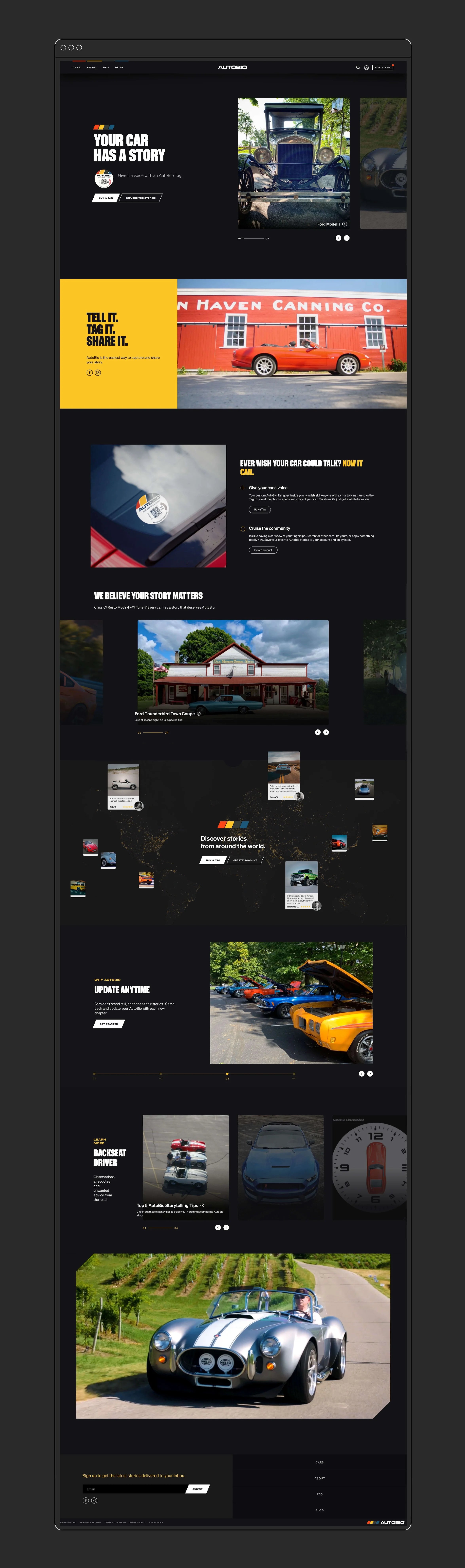 Grid of car images on a black background