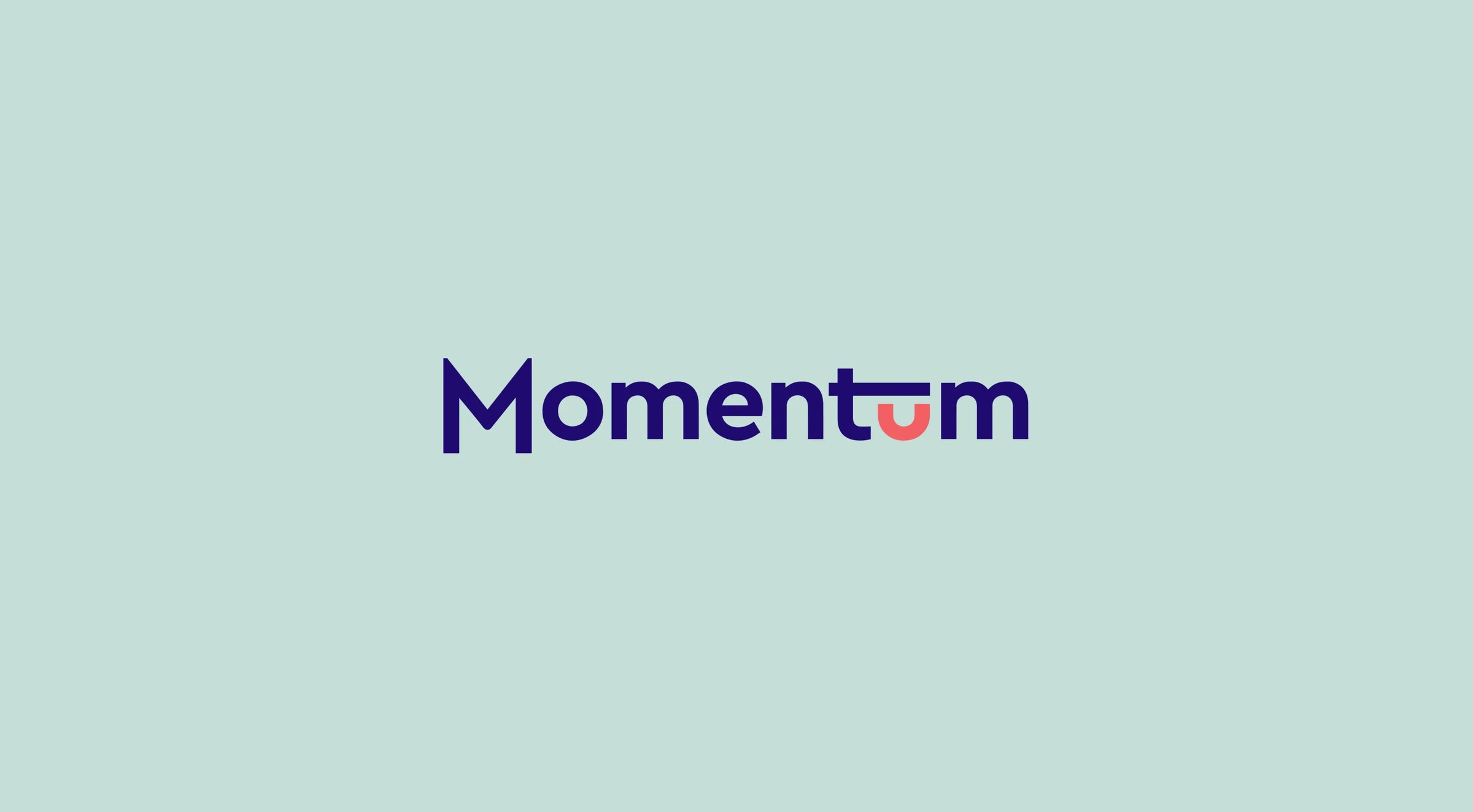 Momentum logo on a light blue background