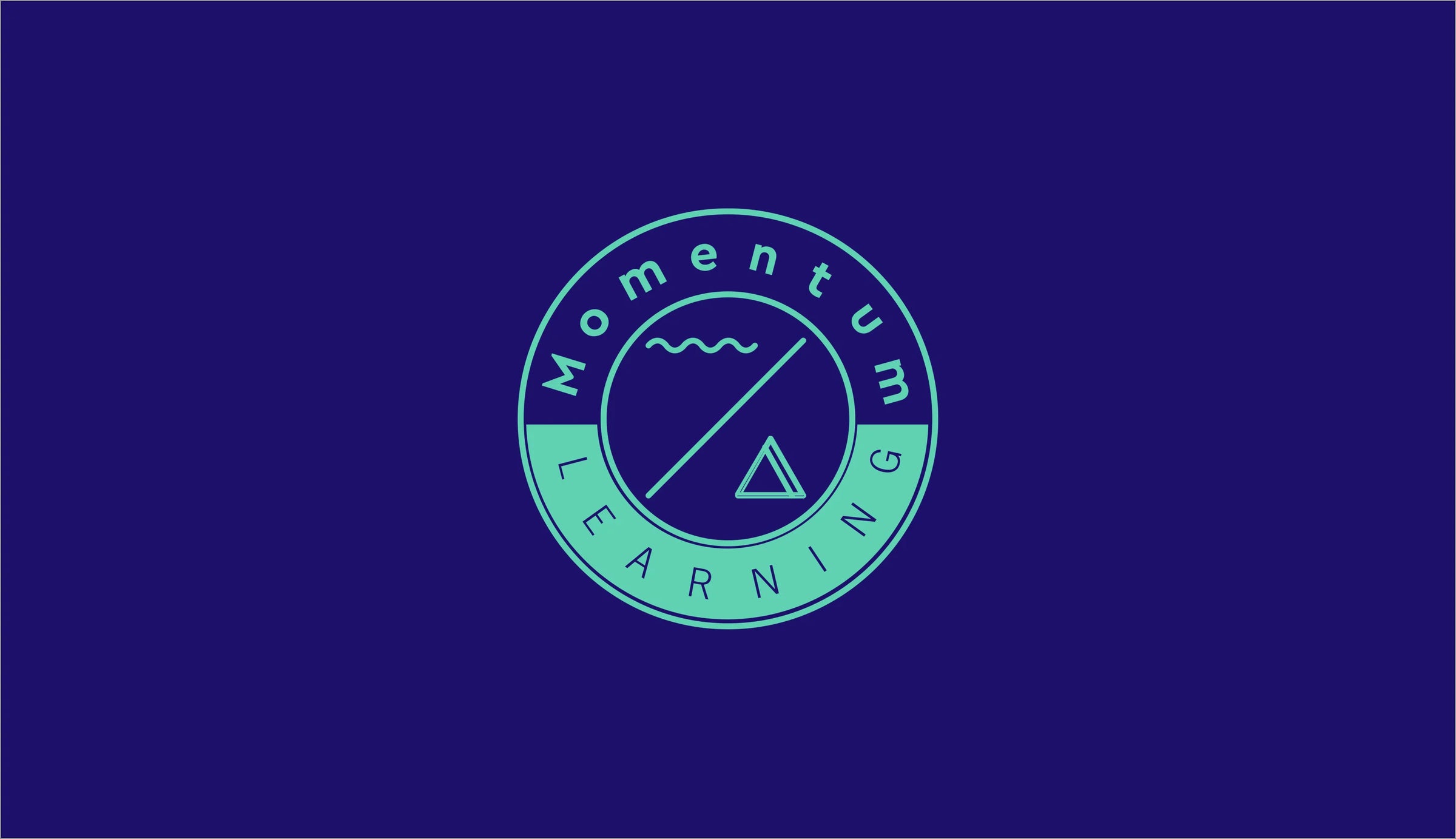 Momentum Learning logo on a dark blue background