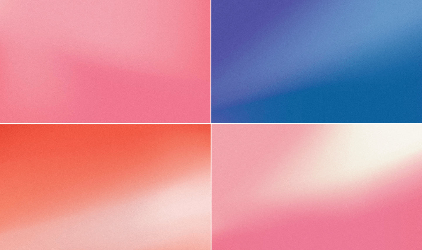 Four different colored backgrounds arranged in a 2x2 grid.
