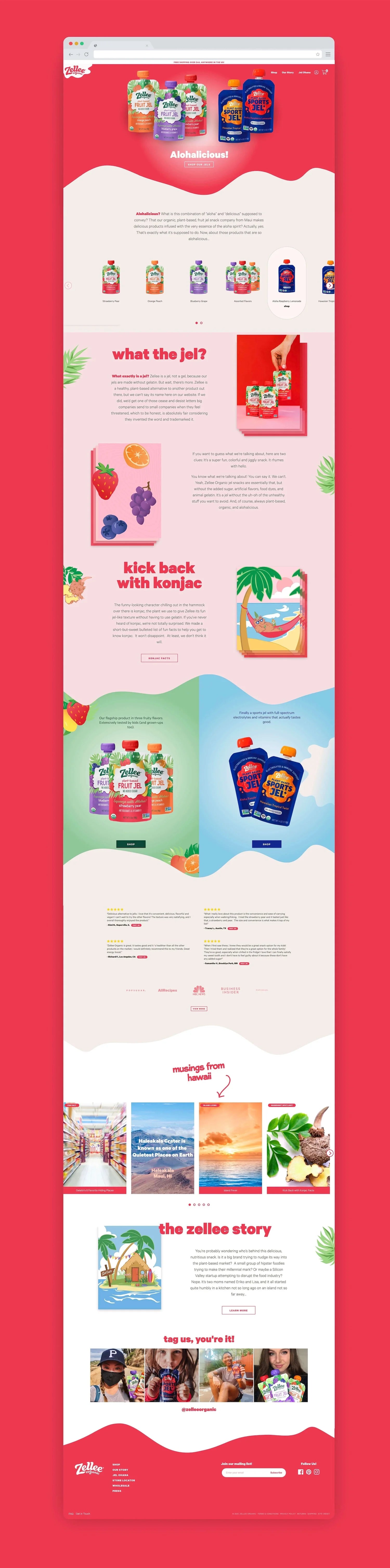 Zellee desktop website design