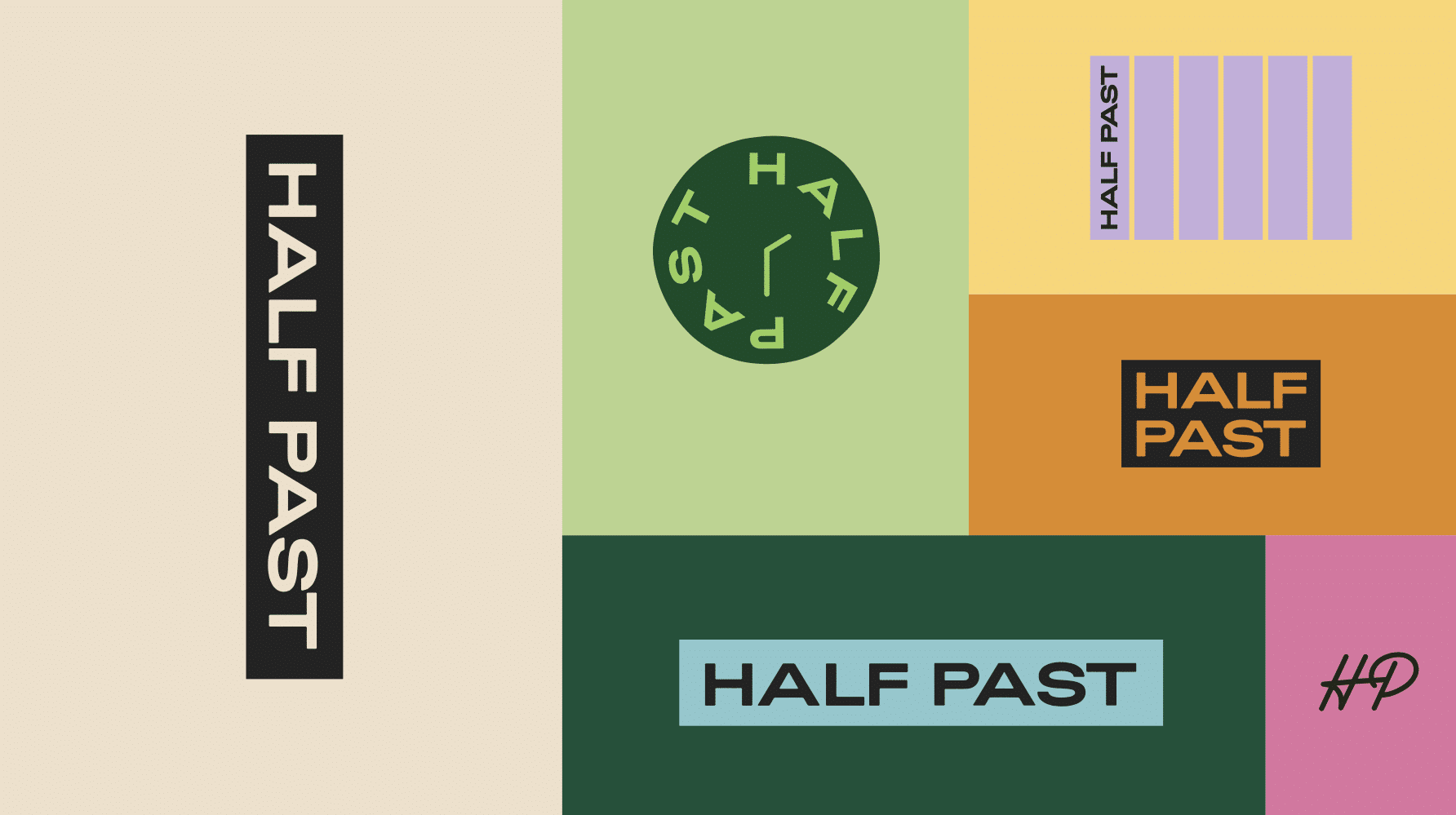 Half Past Hard Seltzer Logos and Branding Options