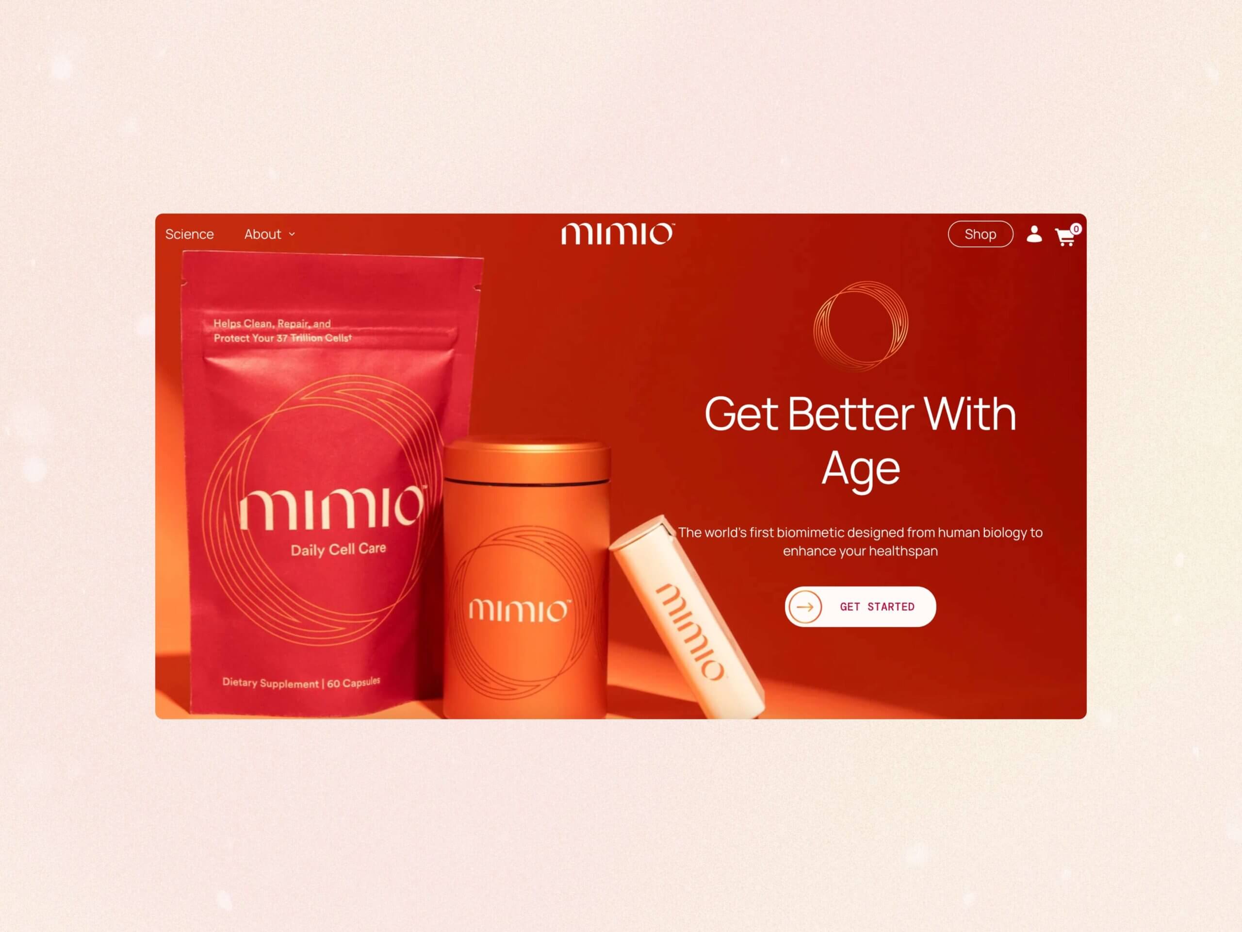 Mimio Health homepage hero